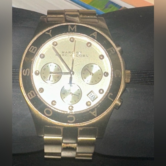 Marc by Marc Jacobs Blade Chronograph Watch Women Gold Tone - Picture 2 of 8